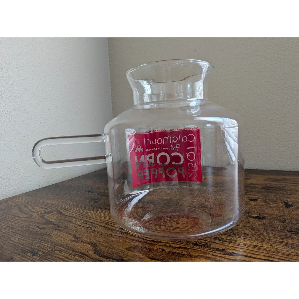 Catamount Flameware Glass Corn Popper 2.5 QT Vintage Microwave Stovetop USA